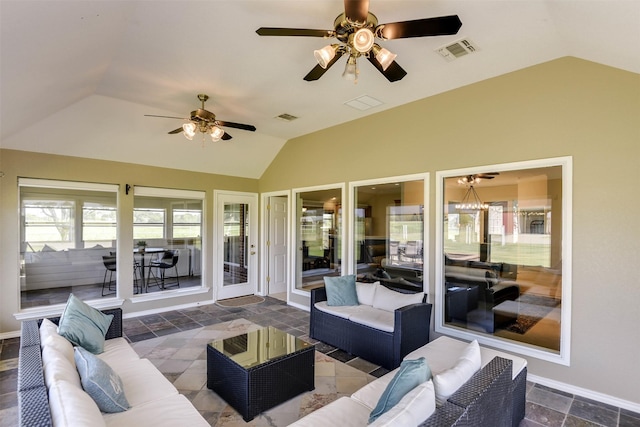 view of patio / terrace featuring an outdoor living space