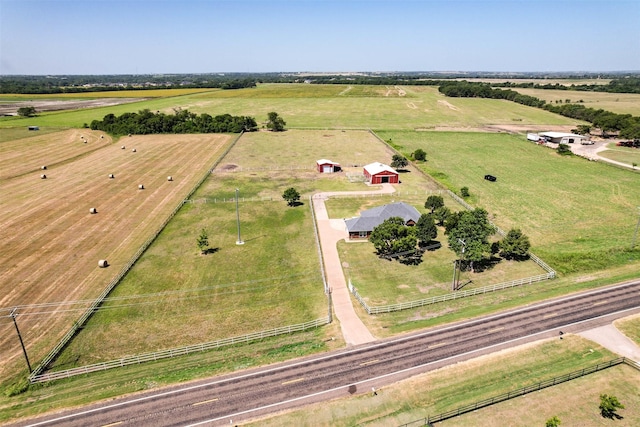 bird's eye view featuring a rural view