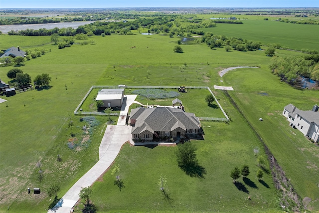 bird's eye view featuring a rural view