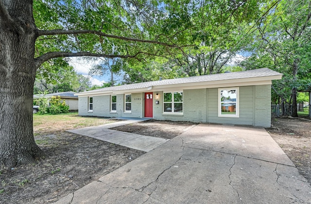 view of ranch-style home