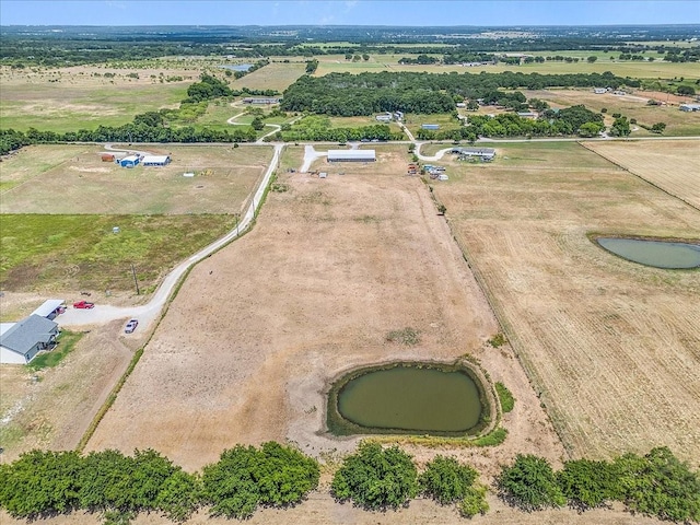 aerial view with a rural view