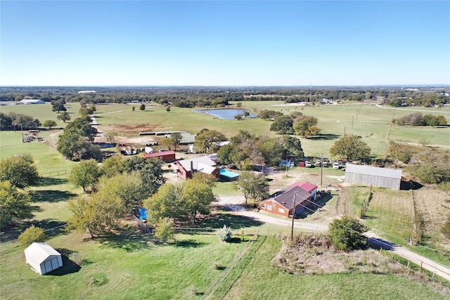 bird's eye view with a rural view