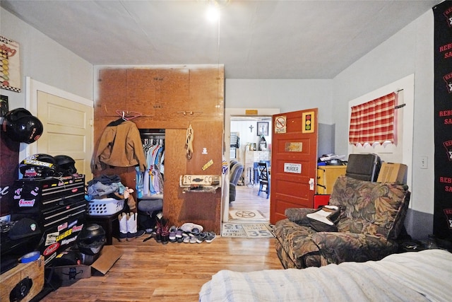 interior space with wood-type flooring