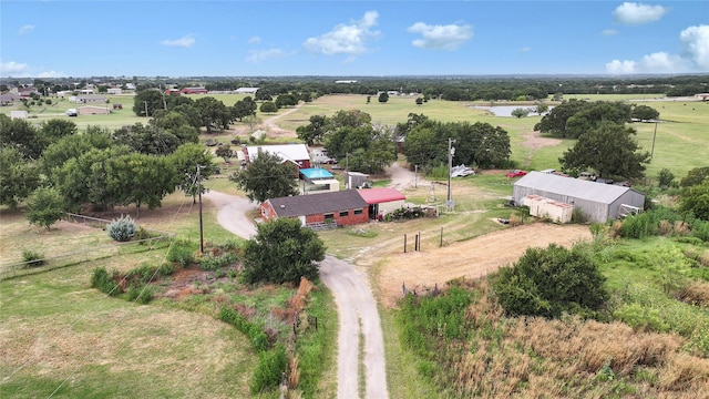 drone / aerial view featuring a rural view