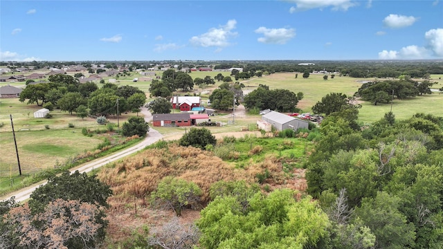 bird's eye view featuring a rural view