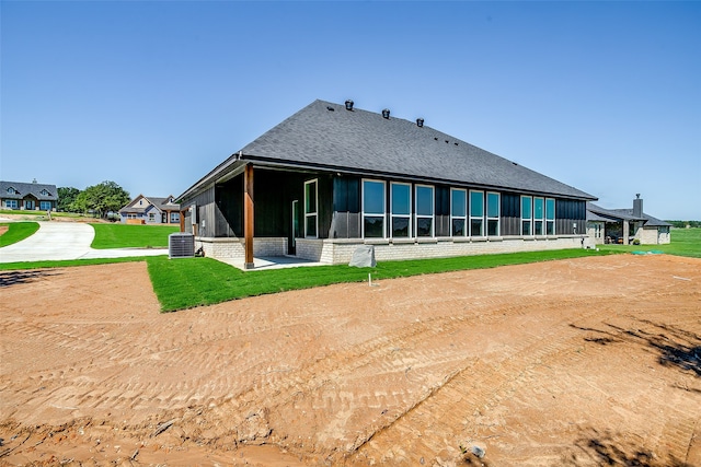 back of property with cooling unit