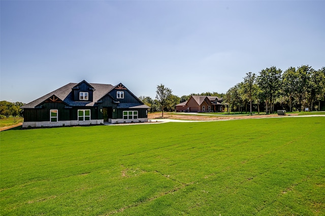 exterior space with a front yard