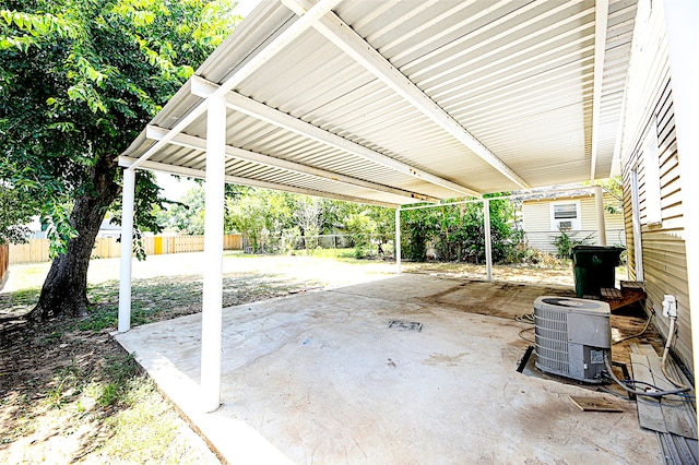 view of patio with central air condition unit