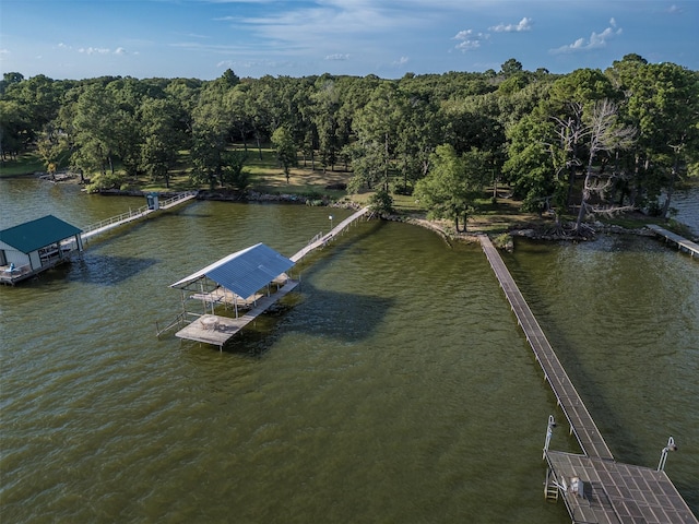 1457 Riverside Dr, West Tawakoni, TX 75474 - dock area featuring a water view
