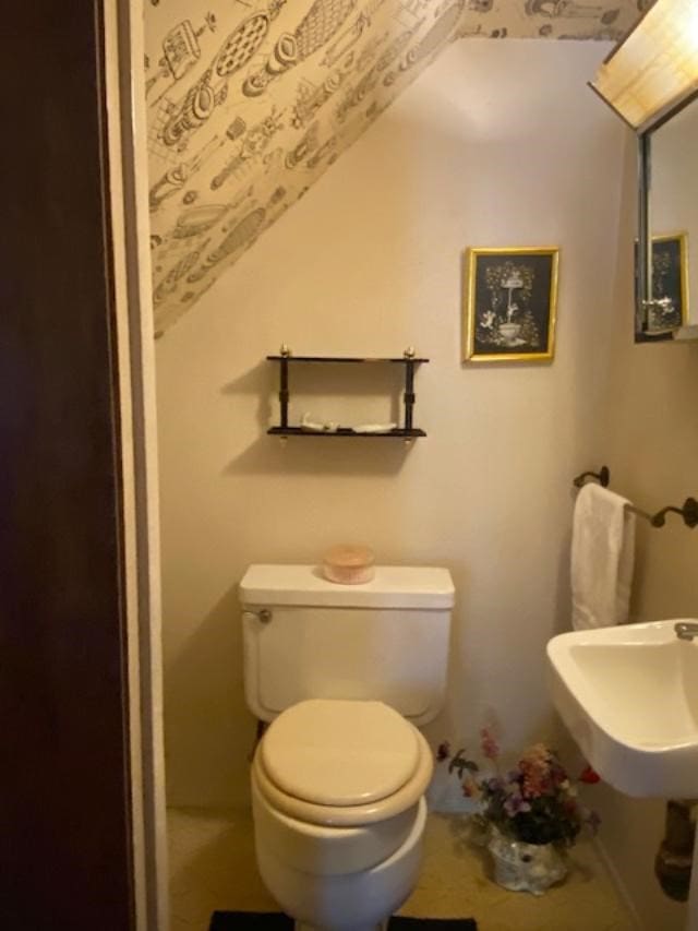 bathroom with sink and toilet