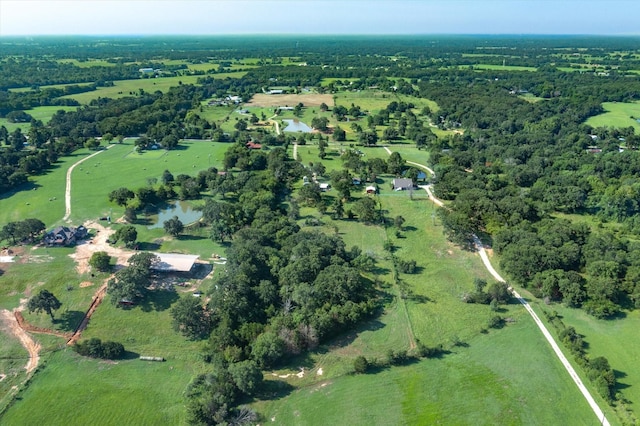 drone / aerial view with a water view and a rural view