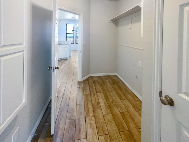 interior space with wood-type flooring