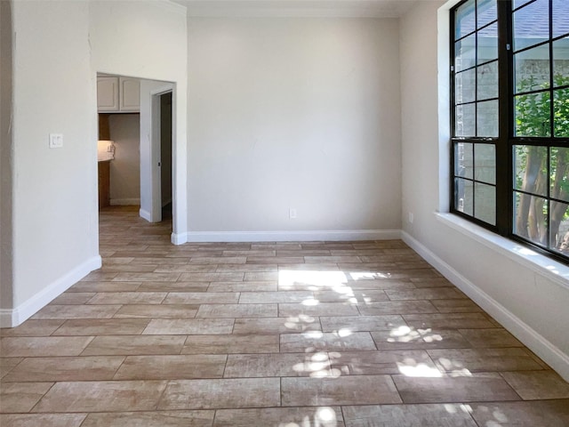 empty room featuring light wood-type flooring