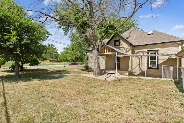 exterior space with a lawn