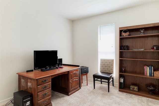 view of carpeted office