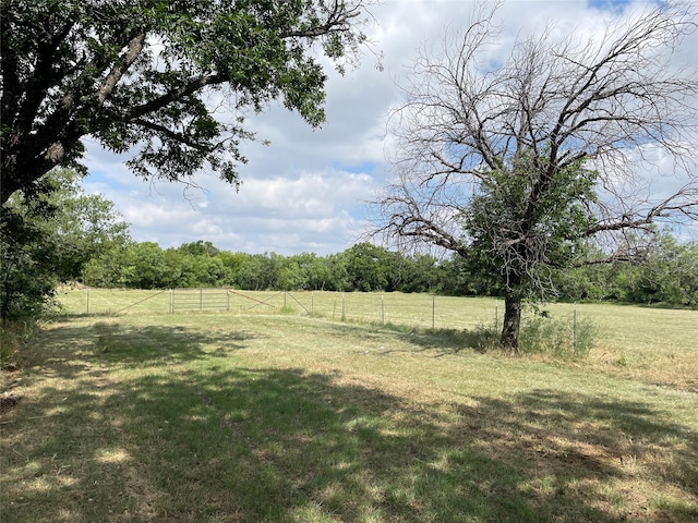 view of yard featuring a rural view