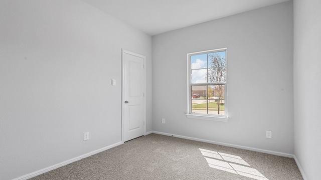 view of carpeted spare room