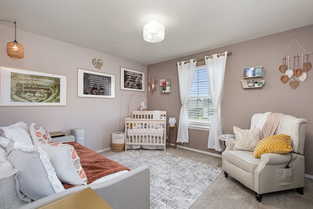 view of carpeted bedroom