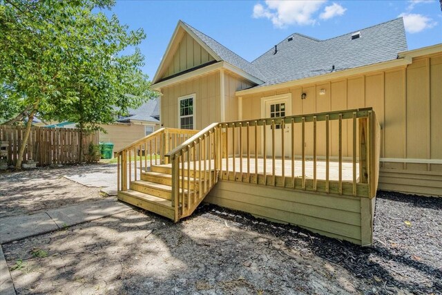 deck featuring a yard