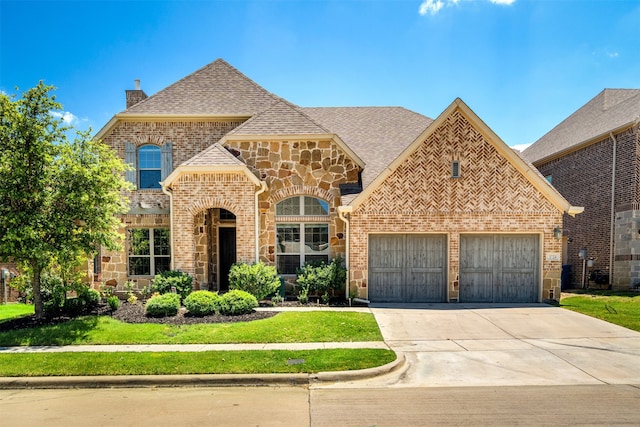 view of front of property featuring a front yard