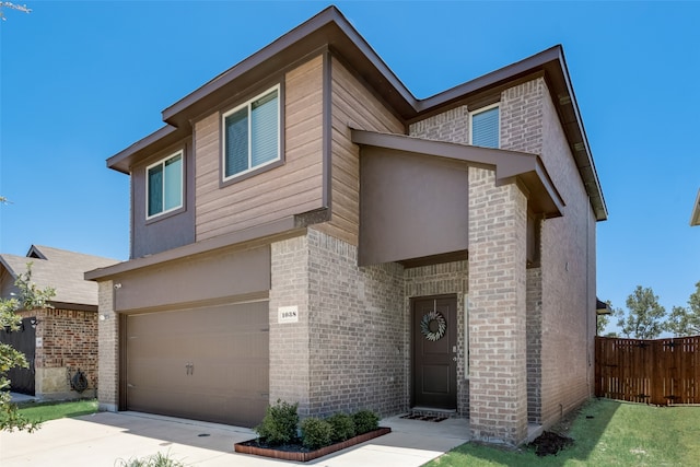 view of front of house featuring a garage