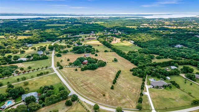 aerial view with a rural view