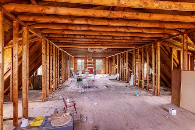 view of attic