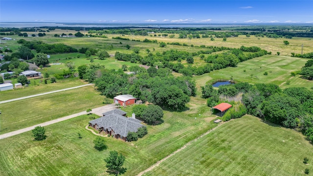 drone / aerial view featuring a rural view