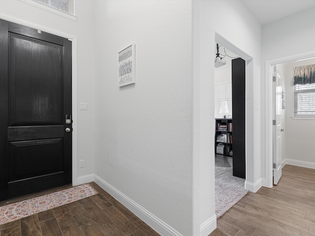 entryway featuring hardwood / wood-style floors