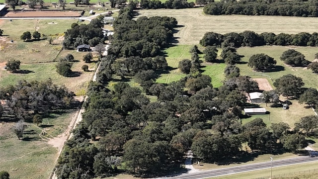 bird's eye view with a rural view