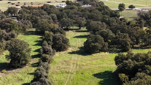 bird's eye view with a rural view