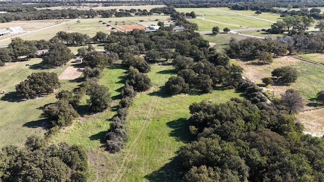 drone / aerial view with a rural view