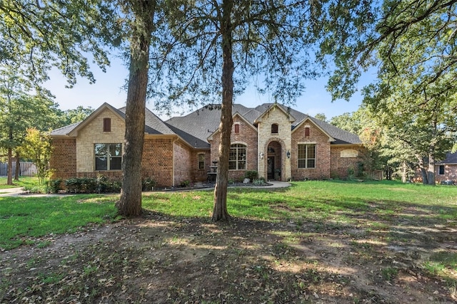 view of front of house with a front yard