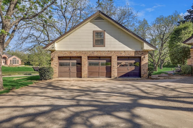 exterior space featuring a garage