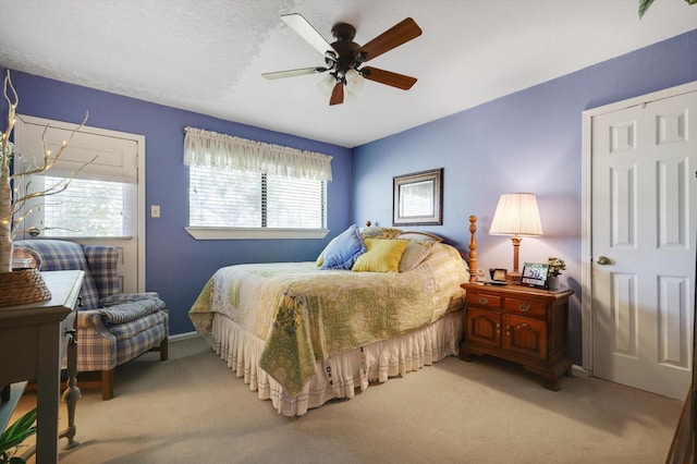 2201 Oak Knoll Ct, Colleyville, TX 76034 - bedroom with carpet floors and ceiling fan