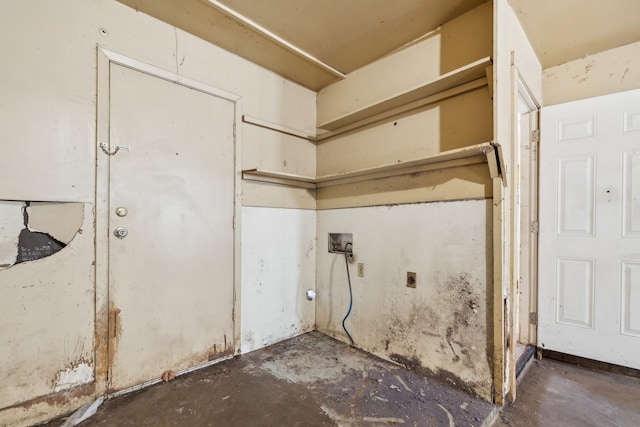 laundry area featuring hookup for a washing machine and hookup for an electric dryer