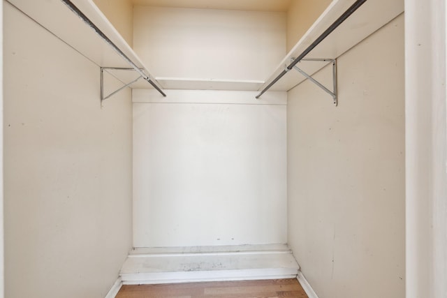 spacious closet with wood-type flooring