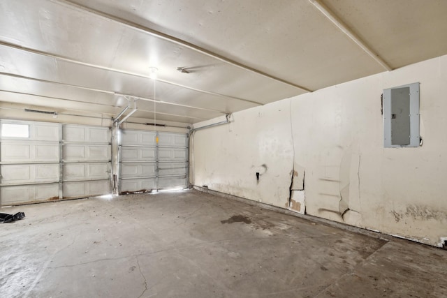 garage featuring electric panel