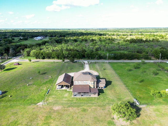 drone / aerial view featuring a rural view