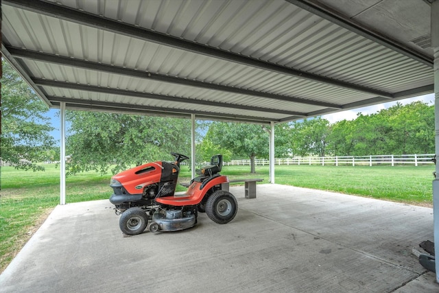 exterior space with a lawn