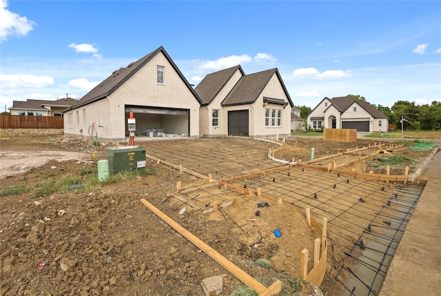 exterior space featuring a garage