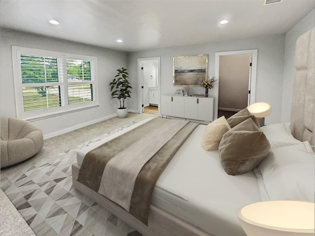 bedroom with ensuite bathroom