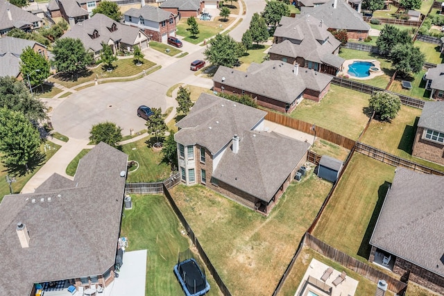 birds eye view of property featuring a residential view