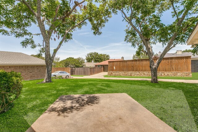 view of yard featuring a patio