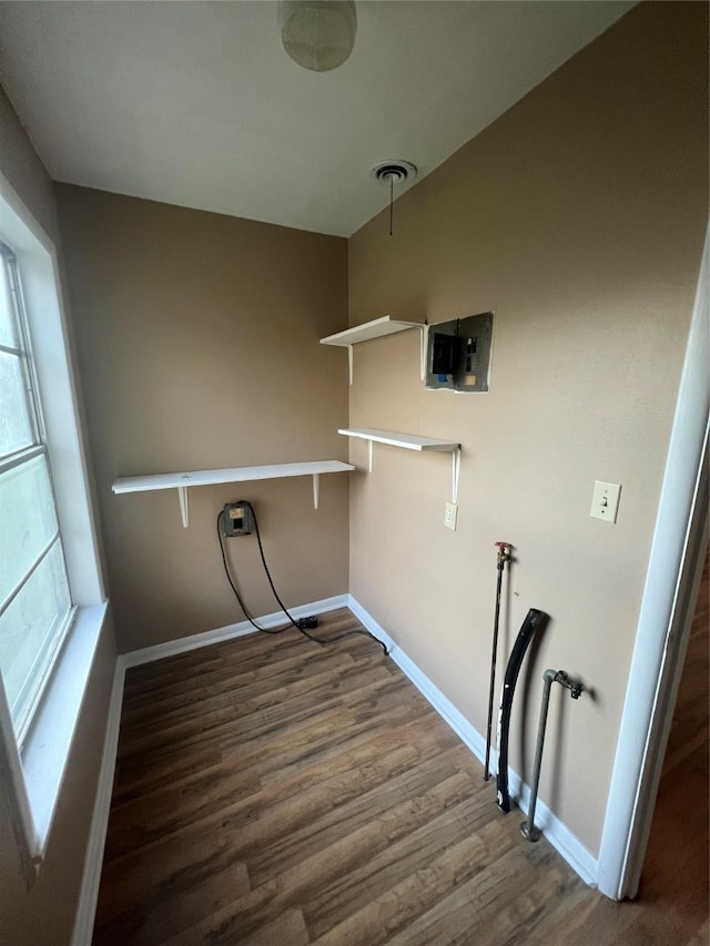 washroom featuring dark wood-type flooring