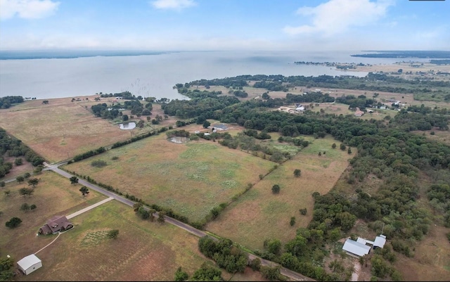 942 County Road 2240, Corsicana, TX 75109 - aerial view of property and surrounding area featuring a large body of water and rural landscape