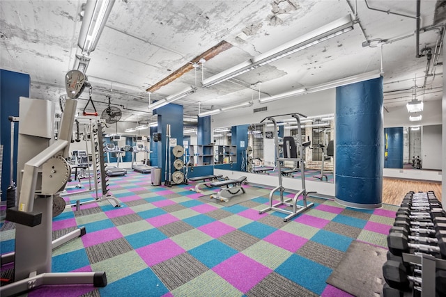 view of workout area