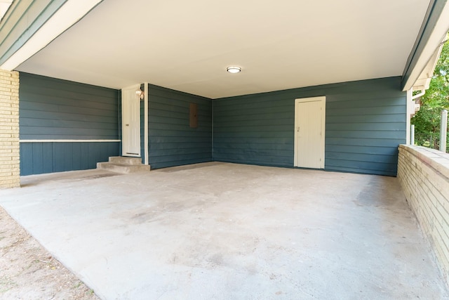 view of patio featuring a carport