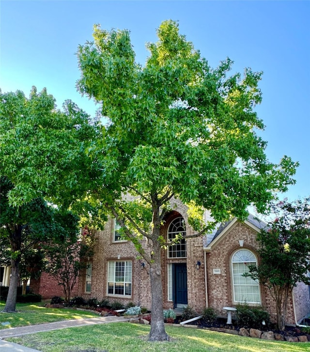 view of front facade with a front yard