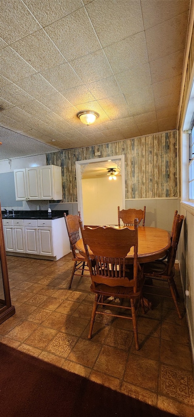 view of tiled dining space